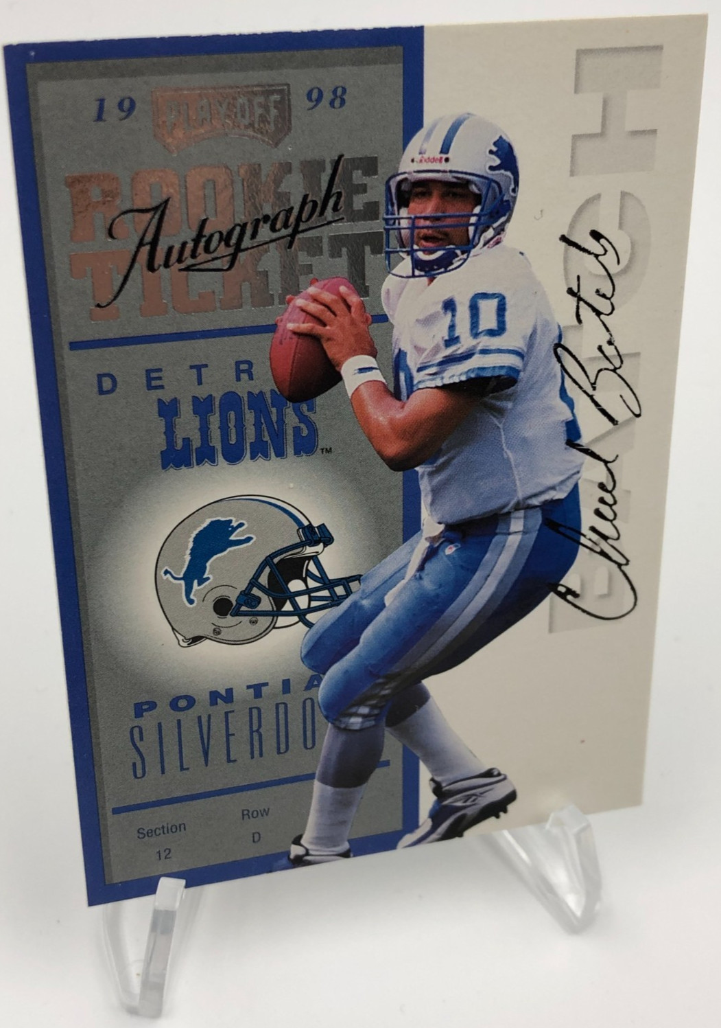 CHARLIE BATCH AUTO Card 1998 PLAYOFF CONTENDERS #85 Rookie Ticket DETROIT LIONS