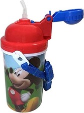 Disney Minnie Carrying Strap One Touch Water Bottles with Reusable straw-12oz