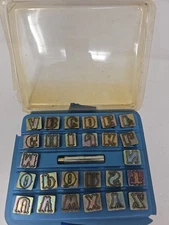 Vintage Craftool Co Leather Tooling 3/4" Standard Alphabet Stamp Set 