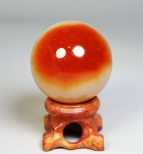 Natural Red Agate Whit Quartz Crystal Stone Sphere Ball Specimen / Stand