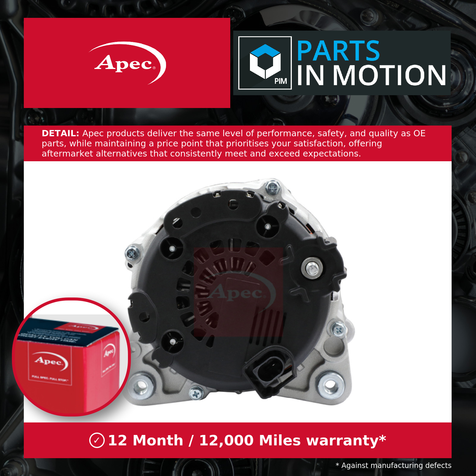 Alternator AAL2565 Apec 059903018J 059903018JX 059903019 059903019F 059903019FX