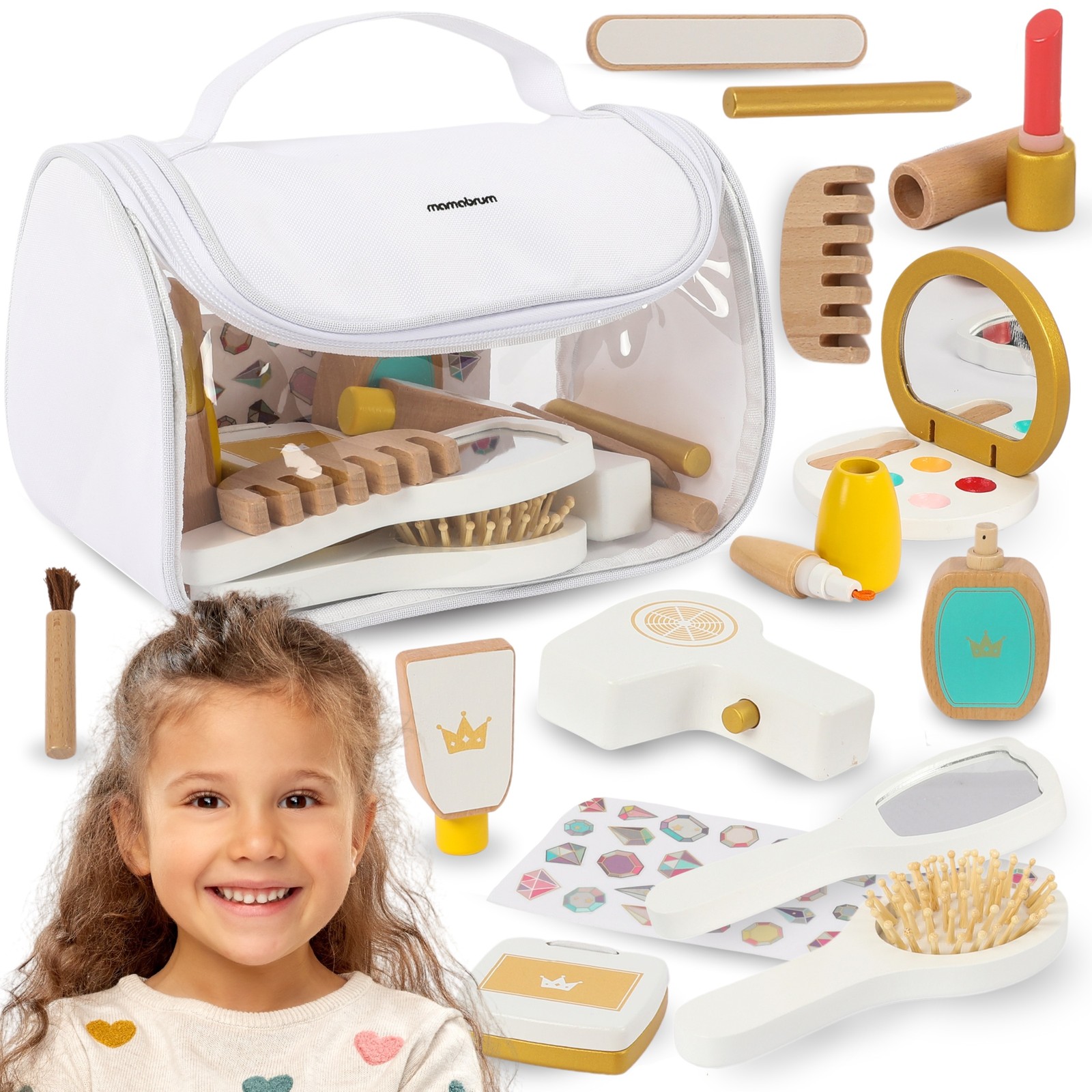 Trousse de maquillage enfant bois idée cadeau pour anniversaire