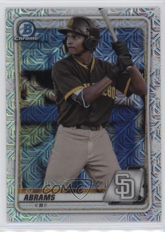 2020 Bowman Chrome Prospects Mega Box Mojo Refractor CJ Abrams #BCP-62 12g7