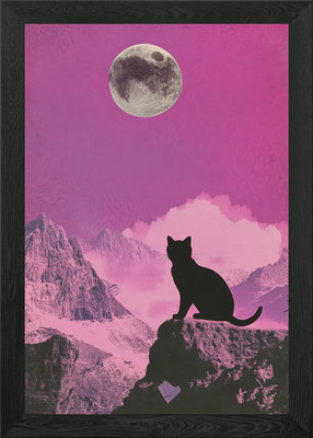 Katze Mond gerahmtes Wandbild Poster Leinwanddruck Bild
