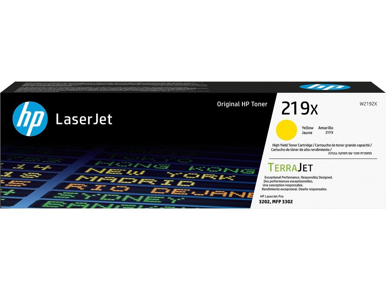 Toner HP 219X jaune grande capacité cartouche LaserJet originale imprimante laser