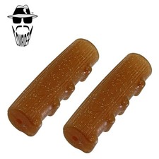 Original Lowrider 7/8" x 116mm Sparkle Brown Rubber Finger Groove Bicycle Grips.