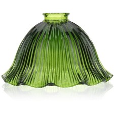 Green Glass Lampshade Replacement Chandelier Ceiling Pendant Decorative 22.5x15c