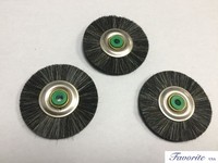 2 Lathe Soft Grey Goat Bristles Brush With Metal Center & Plastic Insert Pk/3 2 Lathe Soft Grey Goat Bristles Brush With Metal Center & Plastic Insert Pk/3