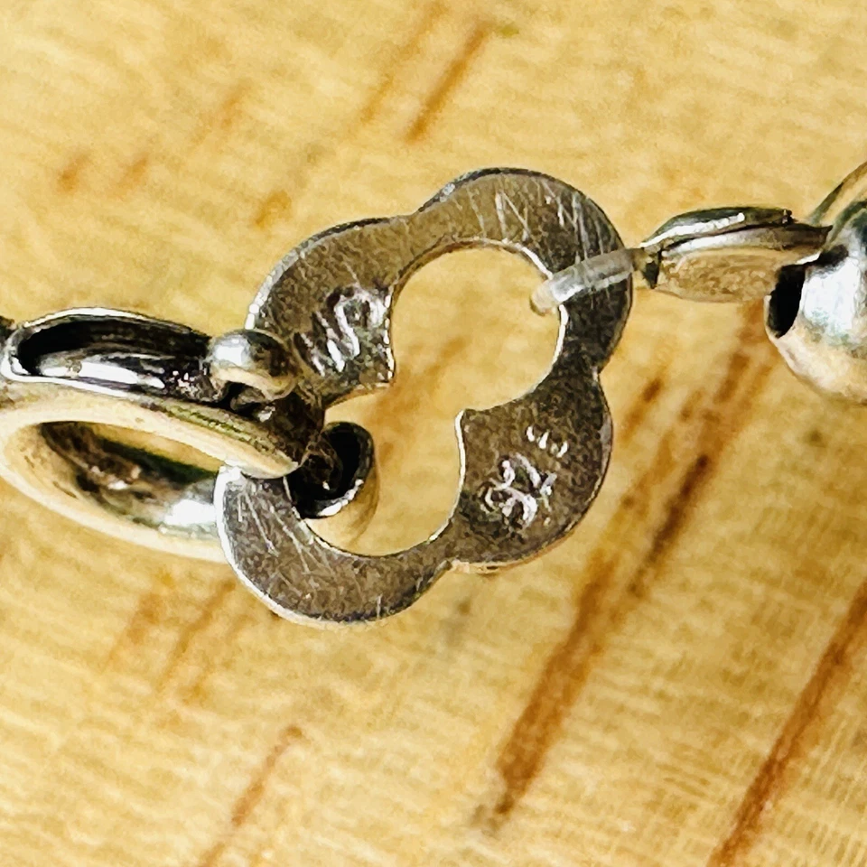 Collar De Colección CW 16" con Pulsera 6.75 Cuentas de Piedra Tribal 925 Esterlina 16" Foto 4 de 4