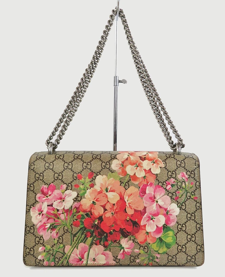 Auténtico Bolso de Hombro Cartera GUCCI Marrón GG PVC Lona Dioniso Flor #59426 Foto 3 de 4