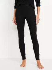 NWT Old Navy Black Thermal Knit Waffle Pajama Pants Sleep Leggings Women S M L