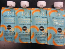 4 POUCHES BLACK CHOCOLATE BANANA CREAM BLACK 400X BRONZER 3.4 OZ TANNING LOTION