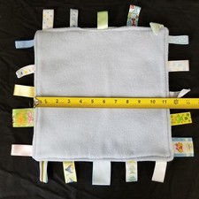 Handmade Boys Blue Fleece Sensory Ribbon Tag Lovey Security Blanket Nunu