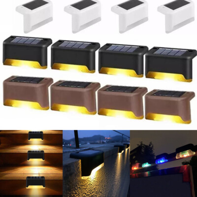 1x 6x 10x Solar Deck Light Outdoor Step Lampe für Zaun Pathway Yard Garden Decor