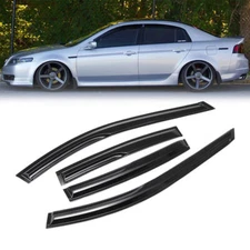 For 2004-2008 Acura TL JDM 3D Wavy Mugen Style Window Visor Vent Sun Rain Guards