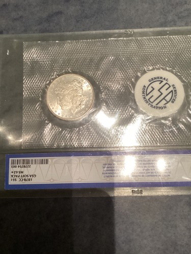 1878-CC Morgan silver dollar NGC MS62 * GSA SOFT PACK RAINBOW MORGAN DOLLAR - Picture 7 of 9