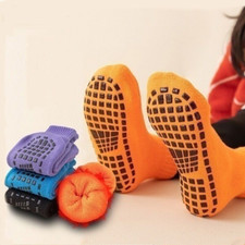 3 Pairs Anti-slip Kids Socks Yoga Trampoline Cotton Socks for 5-10 Years Old