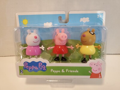 Peppa & Friends PEPPA PIG, SUZY SHEEP & PEDRO PONY Plastic Toy FIGURES Set NEW