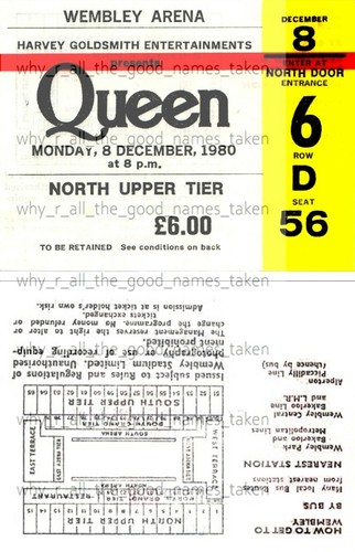 QUEEN 👑 MUSIC GROUP ARTIST 🎸 Reproduction CONCERT TICKETS 🎟️ Individual Sale - 第 55/102 張圖片