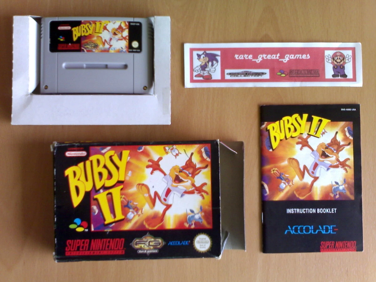 Game BUBSY II Accolade Super Nintendo SNES Super NES PAL