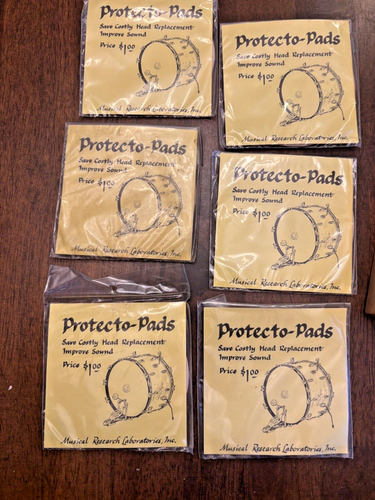 Drum Pads Protecto-Pads Musical Research Laboratories Vintage Box of 6 Four Inch - Bild 2 von 7