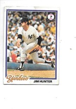 Jim Catfish Hunter 1978 Topps Baseball Card #460 New York Yankees