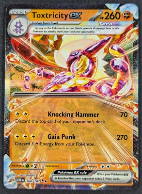 Toxtricity EX 2023 Paradox Rift Double Rare Holo Pokemon Card 100/182 (NM)  | eBay