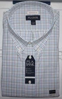 Jos A Bank Big Tall Dress Shirt 17.5  36/37 Traditional Fit White Multi Check JD