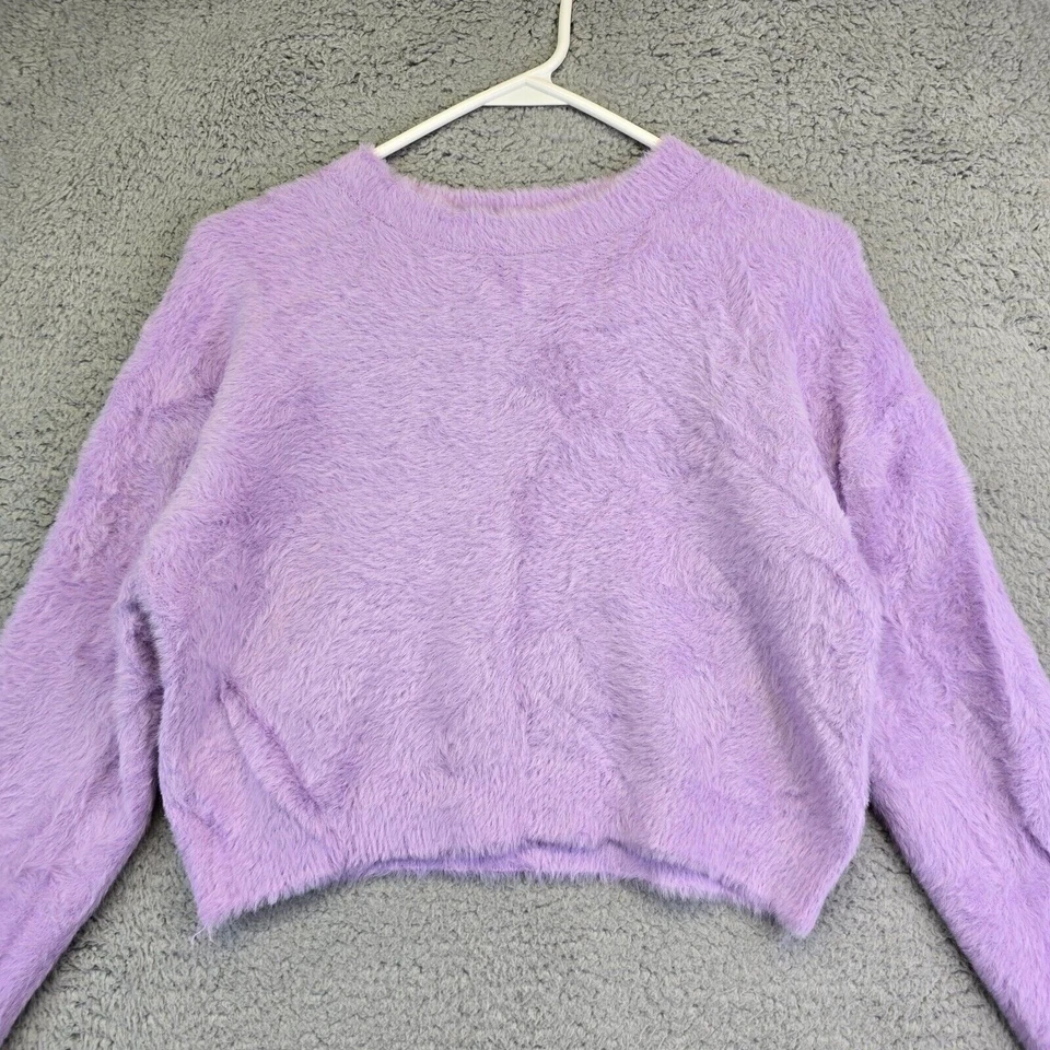 Suéter Difuso Willow and Wind Para Mujer M Púrpura Acogedor Y2K Festival Pestañas Piel Foto 2 de 4