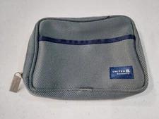 UNITED Airlines Business First Travel Amenity Kit Toiletry Bag Dopp Gray Mesh