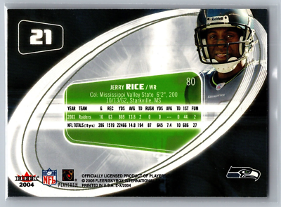 2004 Fleer E-X Jerry Rice #21 | eBay
