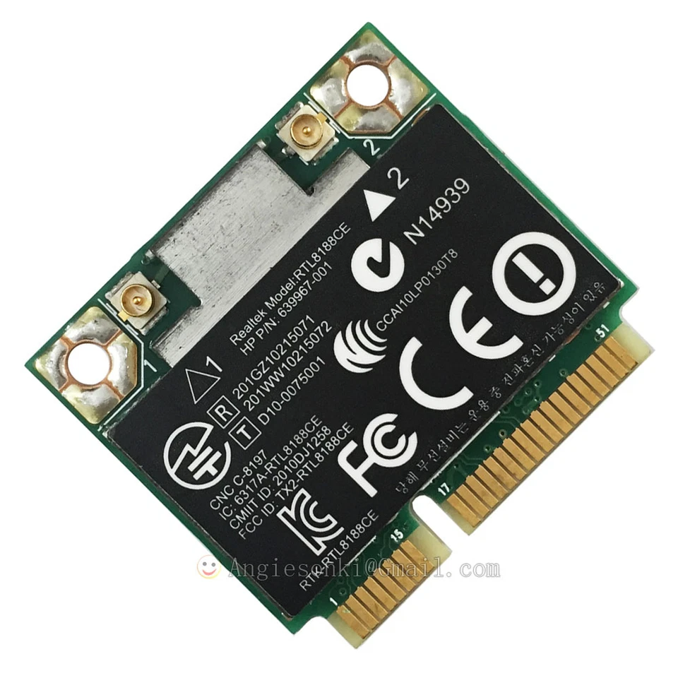 HP 4431S 4436S 4430S 4230S Realtek RTL8188CE Wireless WIFI WLAN card 640926-001 - Image 2 of 4