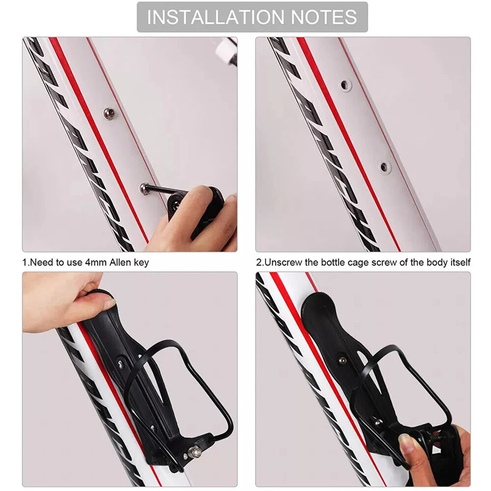 2x Jaula Bicicleta Deportes Ciclismo Aleación de Aluminio Portabotellas de Agua Porta Bebidas Foto 4 de 4