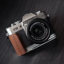 Wood L Hand Grip For Fujifilm Fuji XT30ii Camera Alloy Baseplate quick release