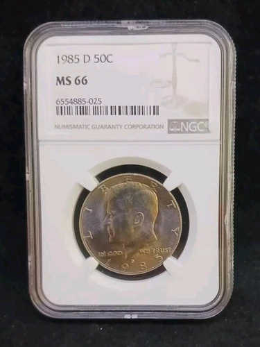 1985 D NGC MS66 KENNEDY Half Dollar Coin