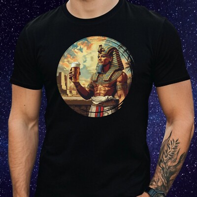 Mens Pharaoh Beer Print Cotton T-Shirt Size XS to 5XL