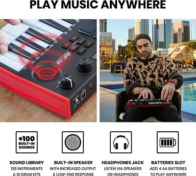 Buy Akai Professional MPK Mini Play MK3 Portable 25-Key Keyboard