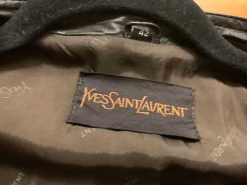 YVES SAINT LAURENT MENS Dark Brown Very Supple Leather RARE Hard to Find Vintage - Picture 6 of 8
