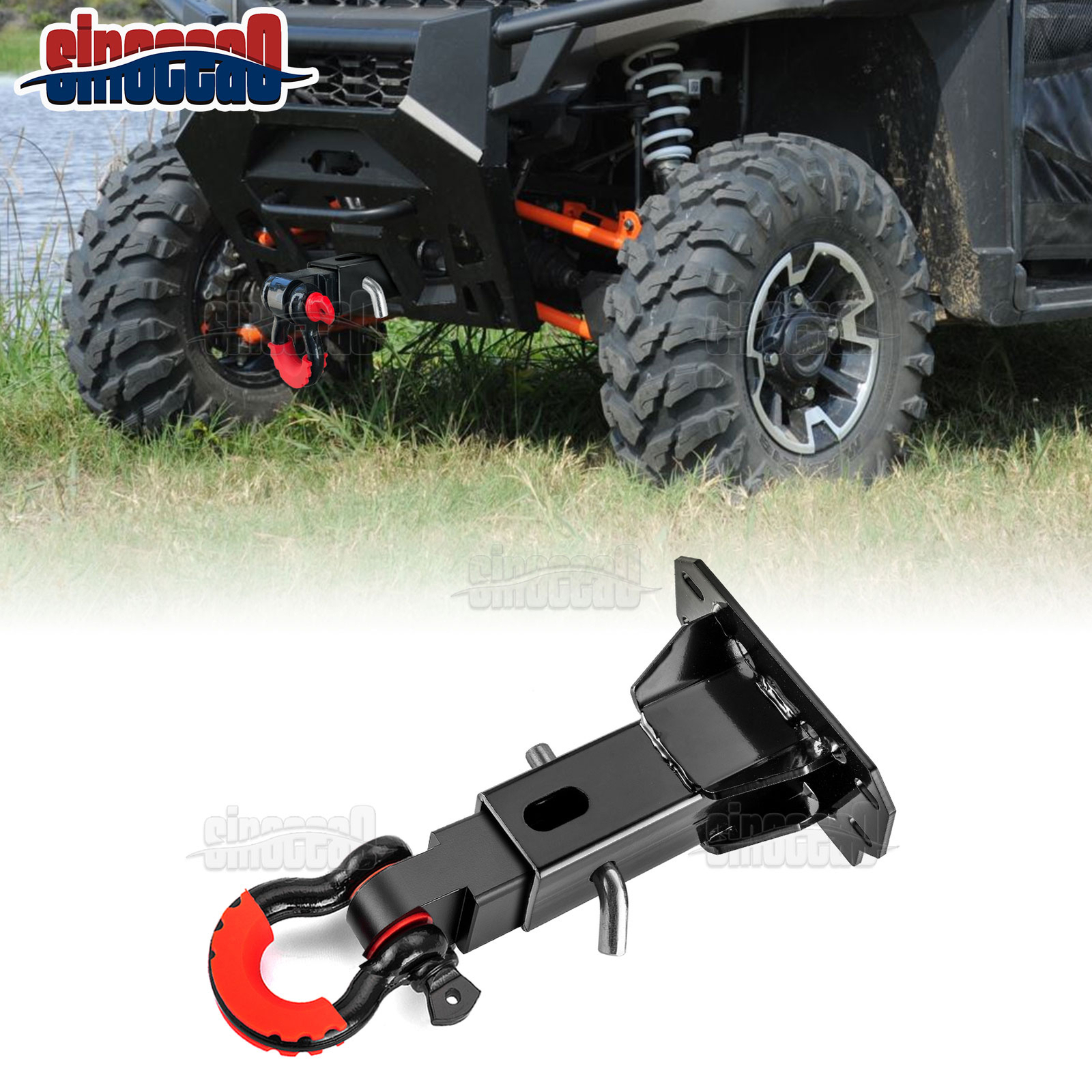 For Polaris Ranger XP1000 Crew Front 2" Trailer Hitch Receiver Shackle