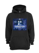 L@@K! Dr Who Tardis Sweatshirt - Black - Size XL - The Doctor Blue Box Gallifrey