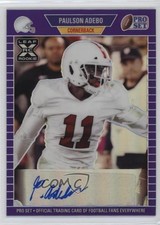 2021 Leaf Pro Set Metal 1989 Purple Rainbow 10/50 Paulson Adebo #PA-PA1 Auto n1u