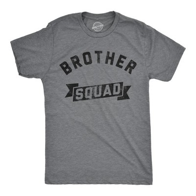 Mens Brother Squad T Shirt Funny Awesome Bro Sibling Joke Tee for Guys