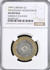 1999 £2 Two Pound Celtic Iron Age Technology NGC XF Details Cleaned Britain