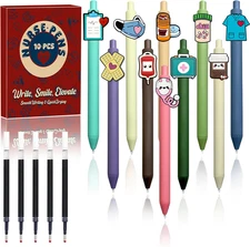 Nurse Pens - 10 Pcs Vintage Design Nursing Pen Set Black Ink CNA Accessories for