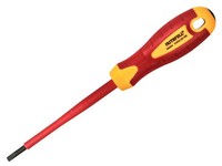 Faithfull Vde Weicher Griff Screwdriver Parallel Schlitz Spitze 4.0 X 100Mm