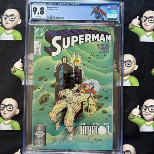 Superman #18~CGC 9.8~🏷️CUSTOM LABEL🏷️~🔥MIGNOLA ART🔥HIGHEST GRADE🔥TOP POP🔥