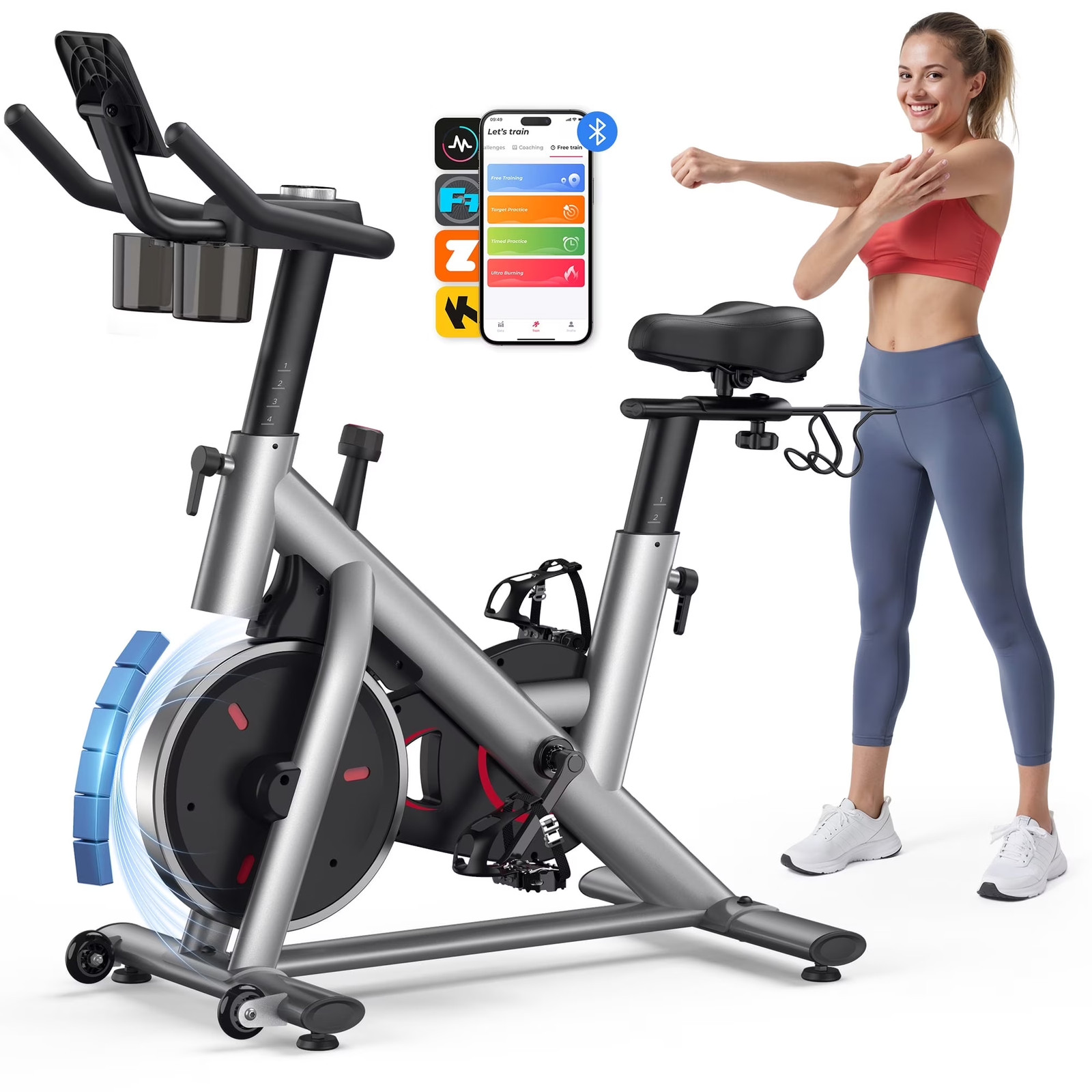MERACH S26 Exercise Magnetic Stationary Bike Indoor Cycling 