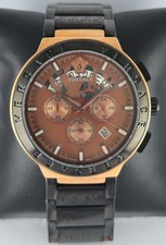 Luxury Versace Chronograph Men Brown Dial Stainless Steel Band Quartz Wristwatch