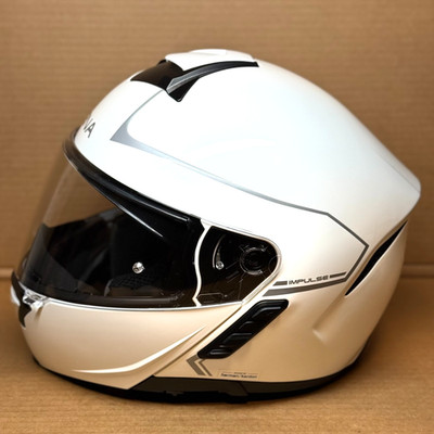 (M) Sena Impulse Motorcycle Modular Helmet White Harman Kardon Bluetooth 