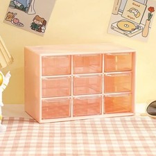 Stackable Box Storage Organizer Mini Desk Craft Desktop Drawer Drawers Plastic